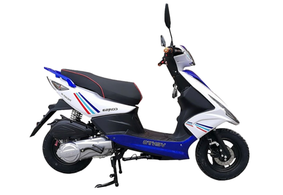 Скутер VENTO CORSA 49 cc (150)  сигнализация Сине-белый pitbikemarket.ru