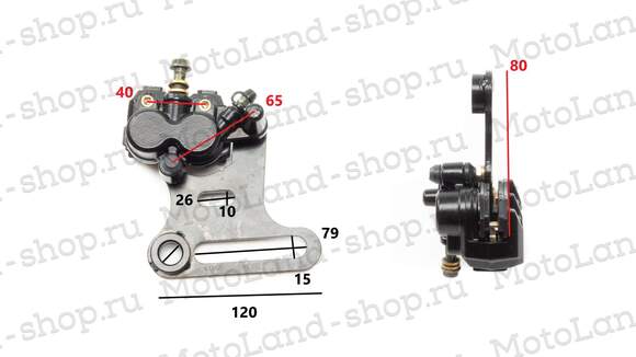 Суппорт тормозной #6 (2 поршня) SY pitbikemarket.ru