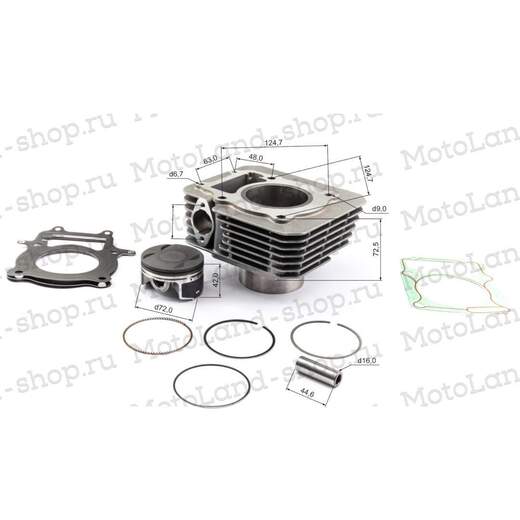 ЦПГ (поршневая) 172FMM-3A (CB250-F) d=72 (4-х клапаннная) X-TECH pitbikemarket.ru